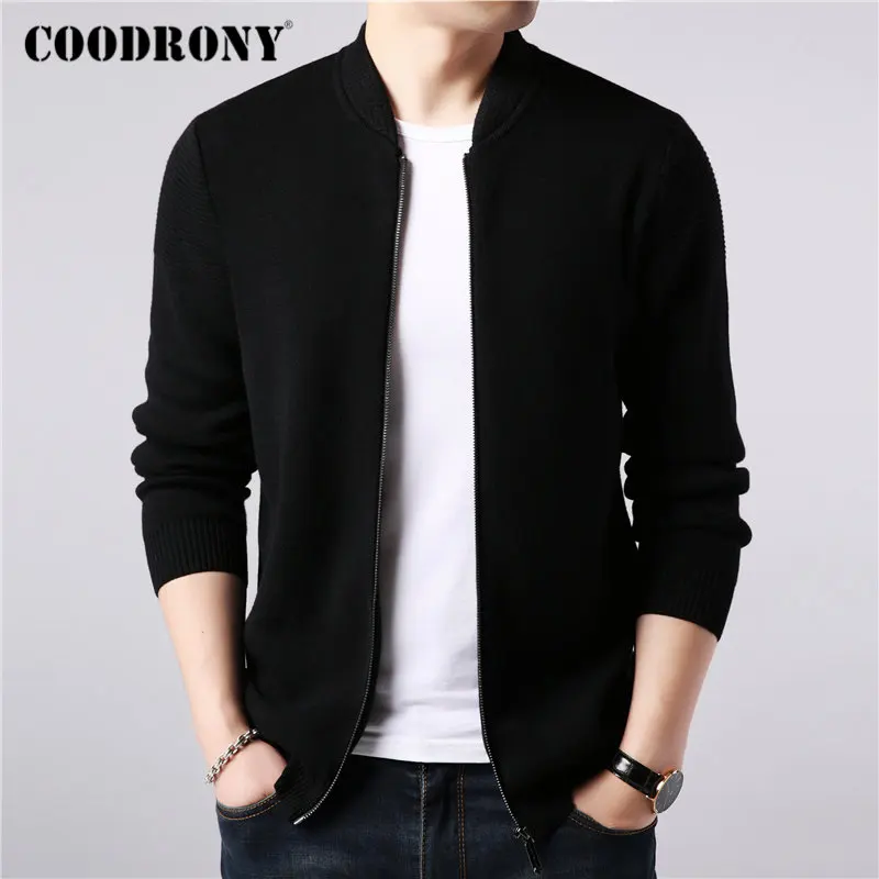 Best Price COODRONY Brand Sweater Coat Men Cashmere Wool Cardigan Men Clothes 2019 New Arrivals Autumn Winter Thick Warm Zipper Coats 91088