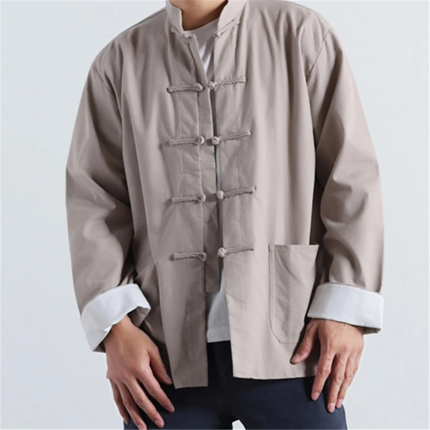Chinese Shirt Men's Jacket Tangs Suit Wushu Festival Style Chinese Asian Clothes Tea Party Cheongsam Top Traditional China