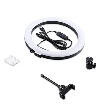 

10 Inch LED Ring Light Dimmable Selfie Lamp with Tripod Photography Camera Phone Light EU Plug for Youtube Makeup Ringlight