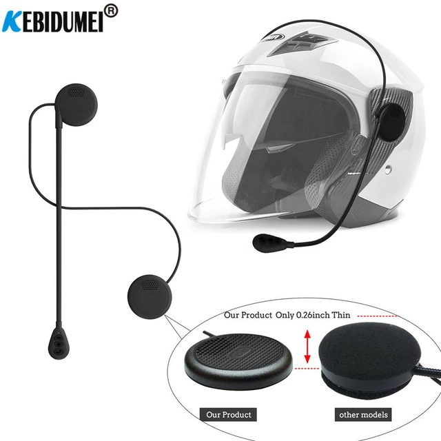 Kebidumei Moto casco auricolare Bluetooth 5.0 auricolari Moto ultrasottili  altoparlante Wireless cuffie vivavoce chiamata riproduzione musicale