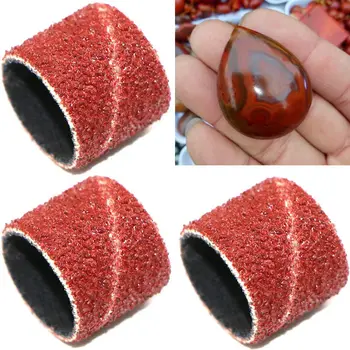 

104 Pcs Sanding Bands Drum Grit Sandpaper Mandrel for Sand Shape Groove Woods 6XDD