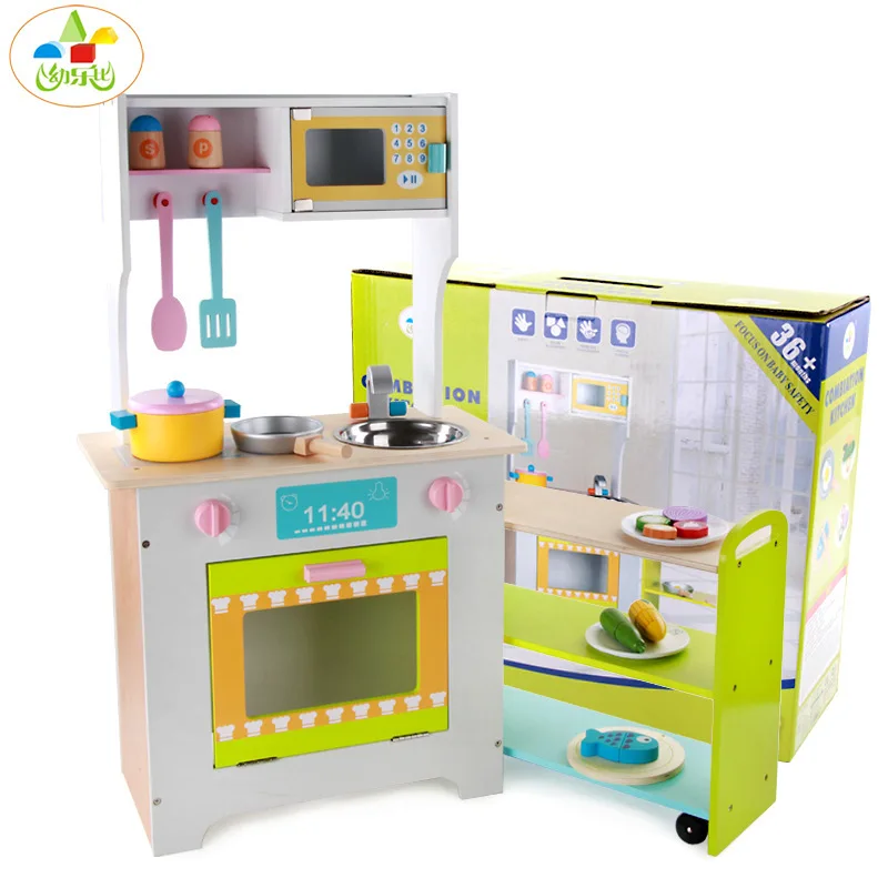  Wooden Multi-functional CHILDREN'S Toy Model Kitchen Stove Kitchen Children Play House Model Kitche - 4000267443580