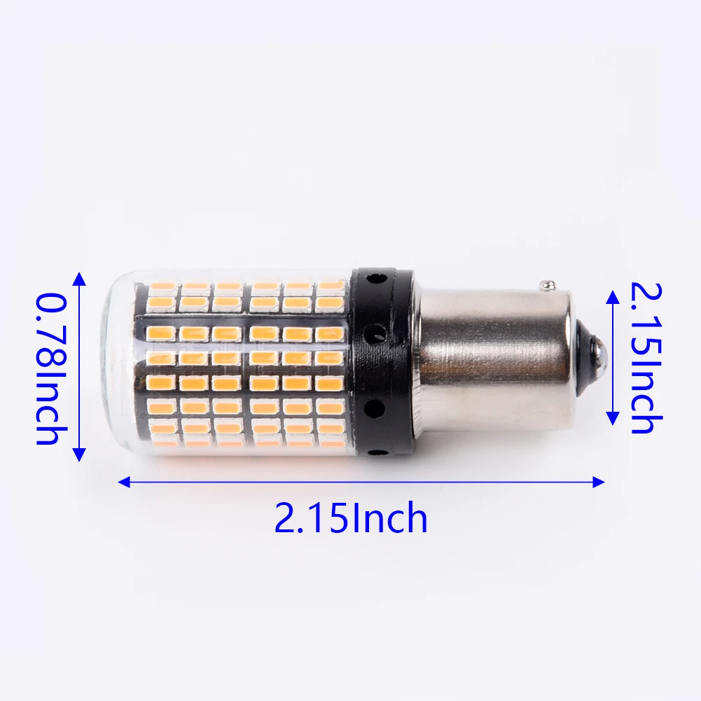 12V 1156 144SMD BAU15S PY21W Автомобильный светодиодный указатели поворота Canbus лампы части