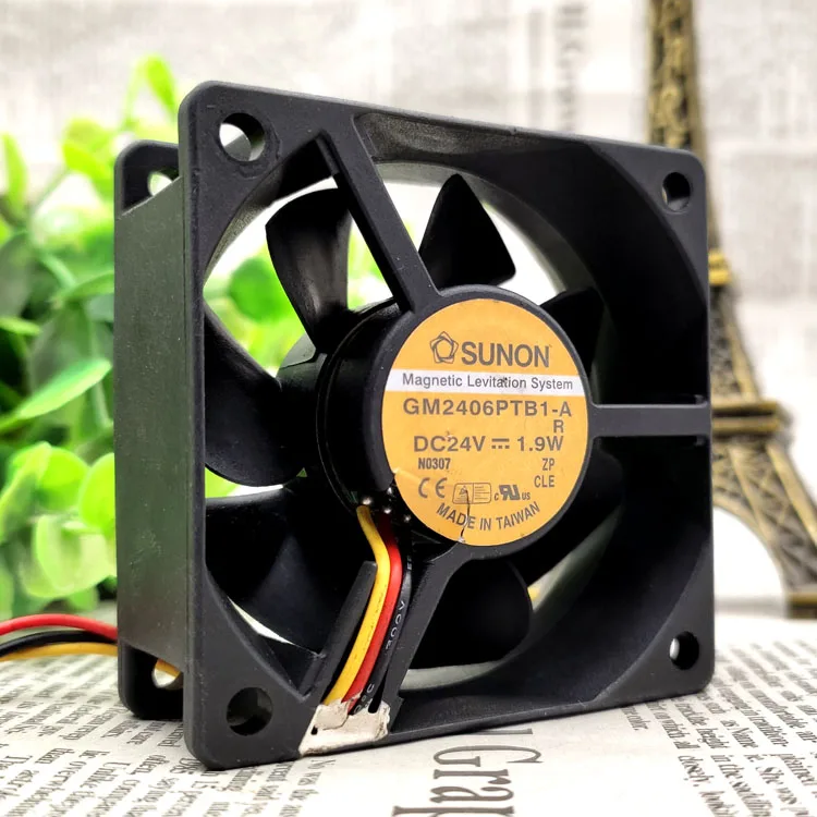 Новый оригинальный 6025 GM2406PTB1-A 24V 1 9 W двухшаровой осевой вентилятор охлаждения |