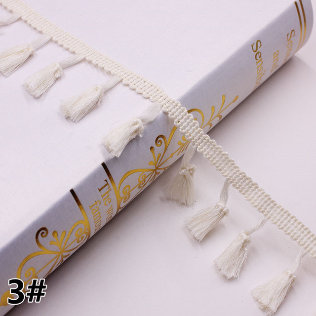 Cotton Fringe 5/10Yards 4.0cm Lace Tassel Trimming Colorful Ribbon Garment Sewing Accessory Curtain Decorative