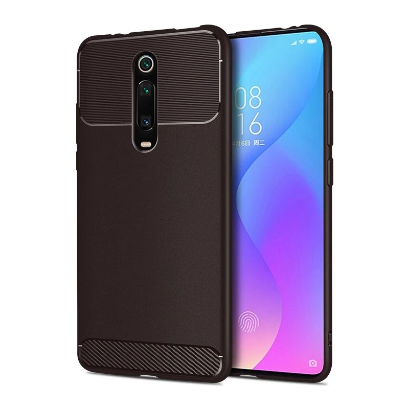 Coffee For Xiaomi 9T Pro phone case luxury armor business soft shell for Redmi 6A 7A 8A Pro GO K20 NOTE 7 8 pro can wireless charging - Цвет: Coffee