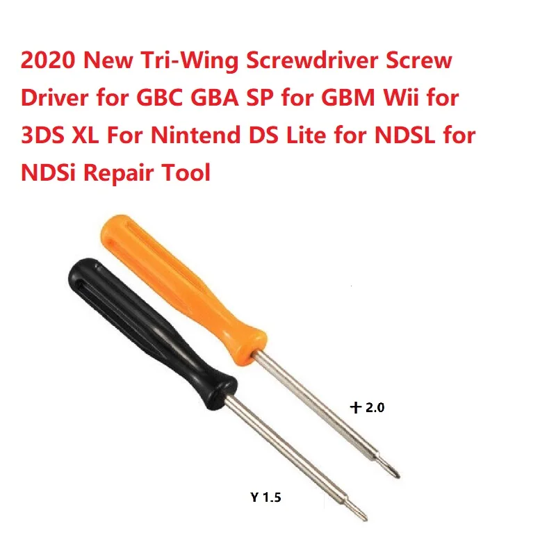 

2020 New Tri-Wing Screwdriver Screw Driver for GBC GBA SP for GBM Wii for 3DS XL For Nintend DS Lite for NDSL for NDSi Repair To