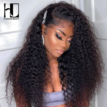 

Deep Wave Full Lace Human Hair Wigs Brazilian Remy Hair Curly 360 Lace Frontal Wigs For Black Women 150 Density Lace Front Wig