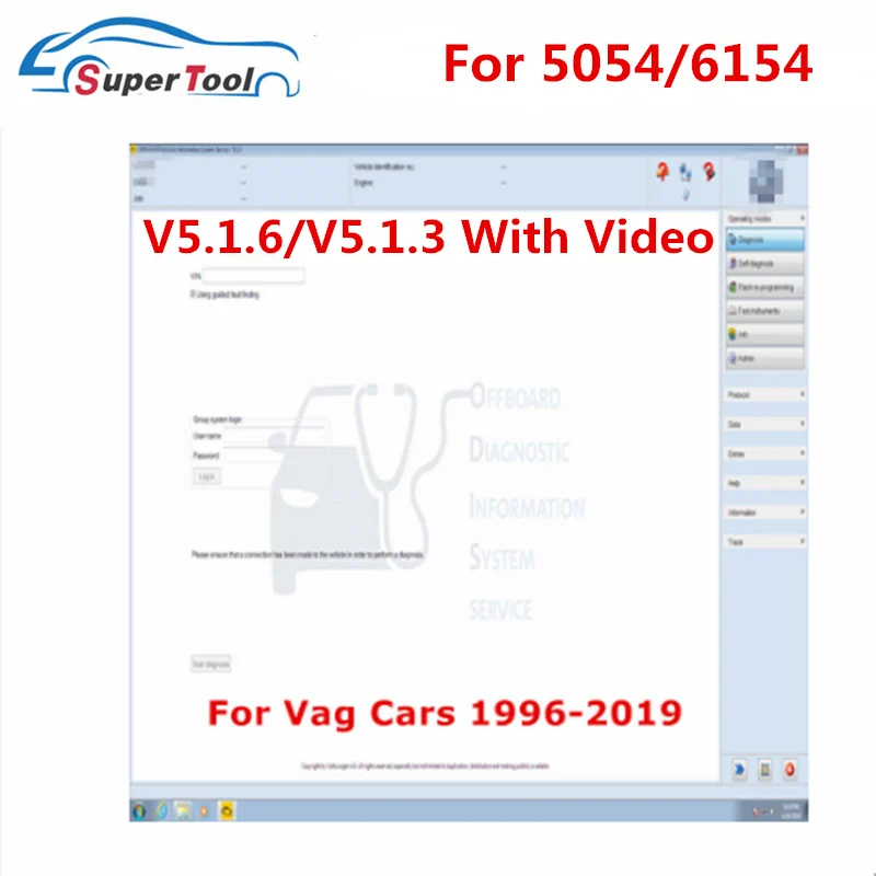ODIS V5.1.3 программное обеспечение для 5054A 5054 и 6154 OBD2 диагностический сканер 4.4.10