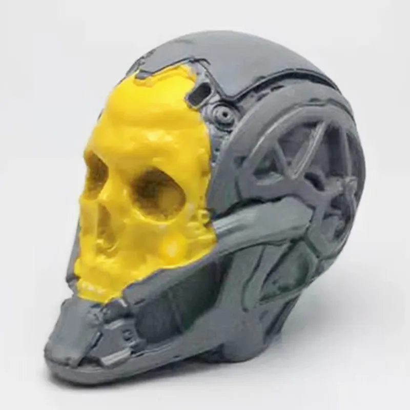 3d механический Череп Силиконовая форма diy свеча Смола плесень кухня приготовления шоколада помадка торт украшения инструменты