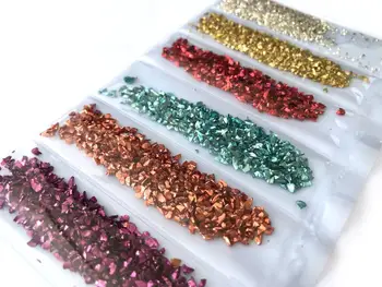 

New Mix Packing 3D Irregular Glass Stones Flakes Nail Art Glitter Sequins Studs Beads Nail Diamonds Decorations