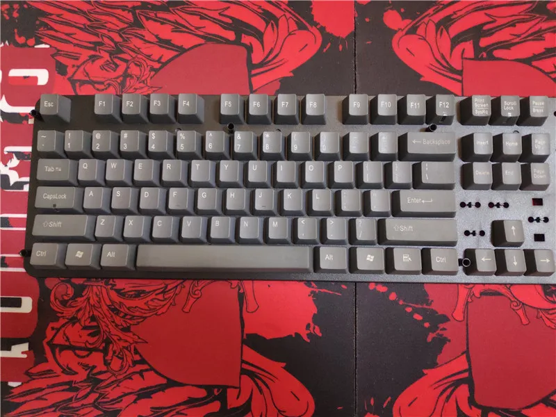 Белый серый PBT keycap набор для механической клавиатуры cherry mx OEM серый keycaps 87 и 104 ANSI - Цвет: 87  top dark gray