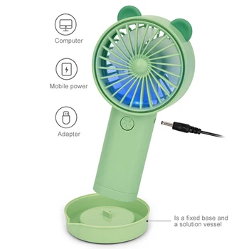 

Bubble Machine Fan Portable Handheld Fan with Night Light Animal Shape Bubble Fan L5