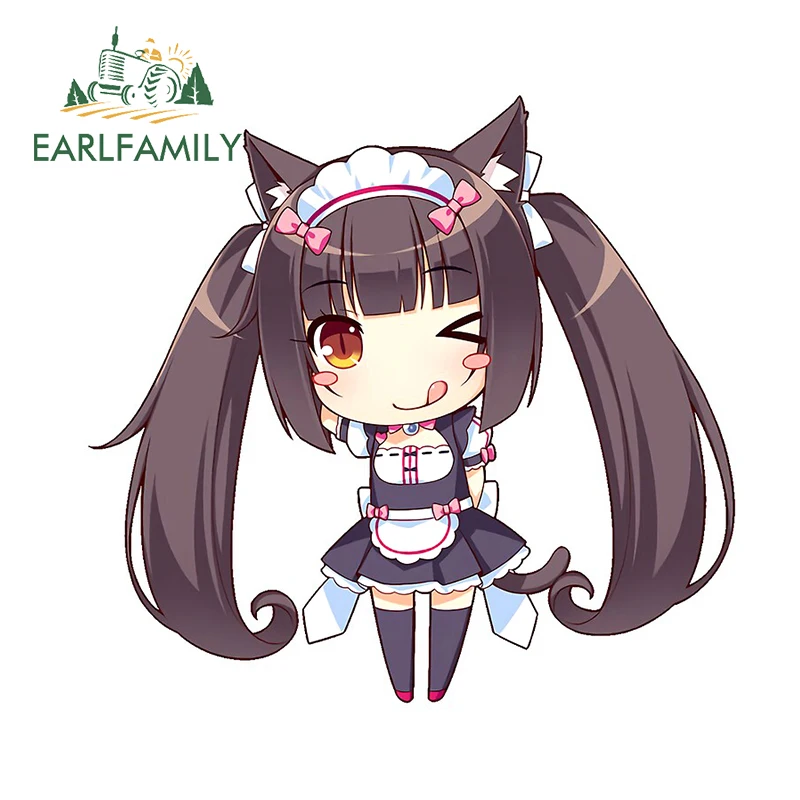 EARLFAMILY 13 см x 12 3 для Chocola Nekopara Bashful виниловые автомобильные наклейки на доску