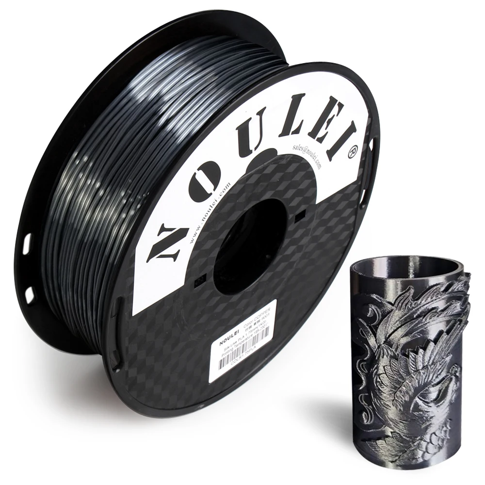 24 1 3D Printer Filament 1.75mm SILK PLA shiny BLACK