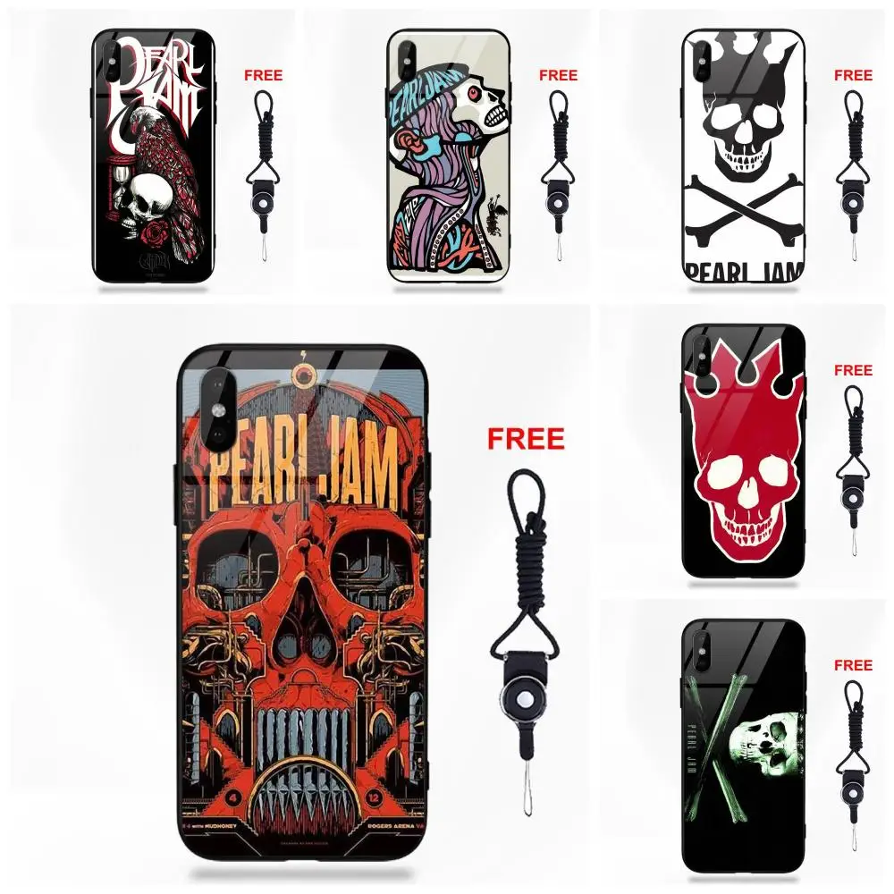 Жемчужный jam логотип черепа для Apple iPhone 5 5C 5S SE 6 6S 7 8 Plus X XS Max XR Ультра мягкий ТПУ