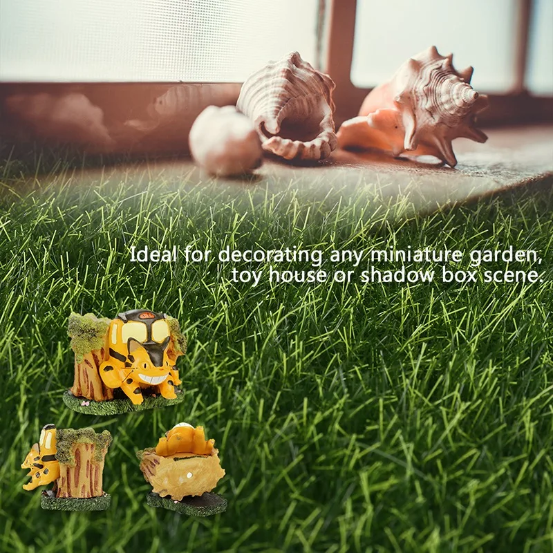 

6Pcs Green Artificial Lawn Grass Miniature Garden Ornament DIY Pot Fairy Fake Moss for Wedding Party Yard Floor Decor