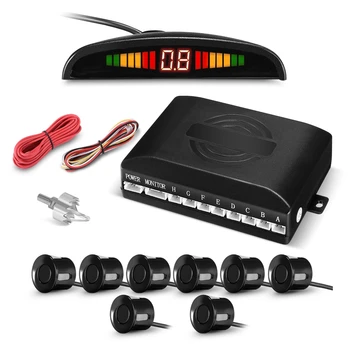 

New Car Backing Radar System LED Display Distance Detection 3-color Alarm Sound Warning XZ-60