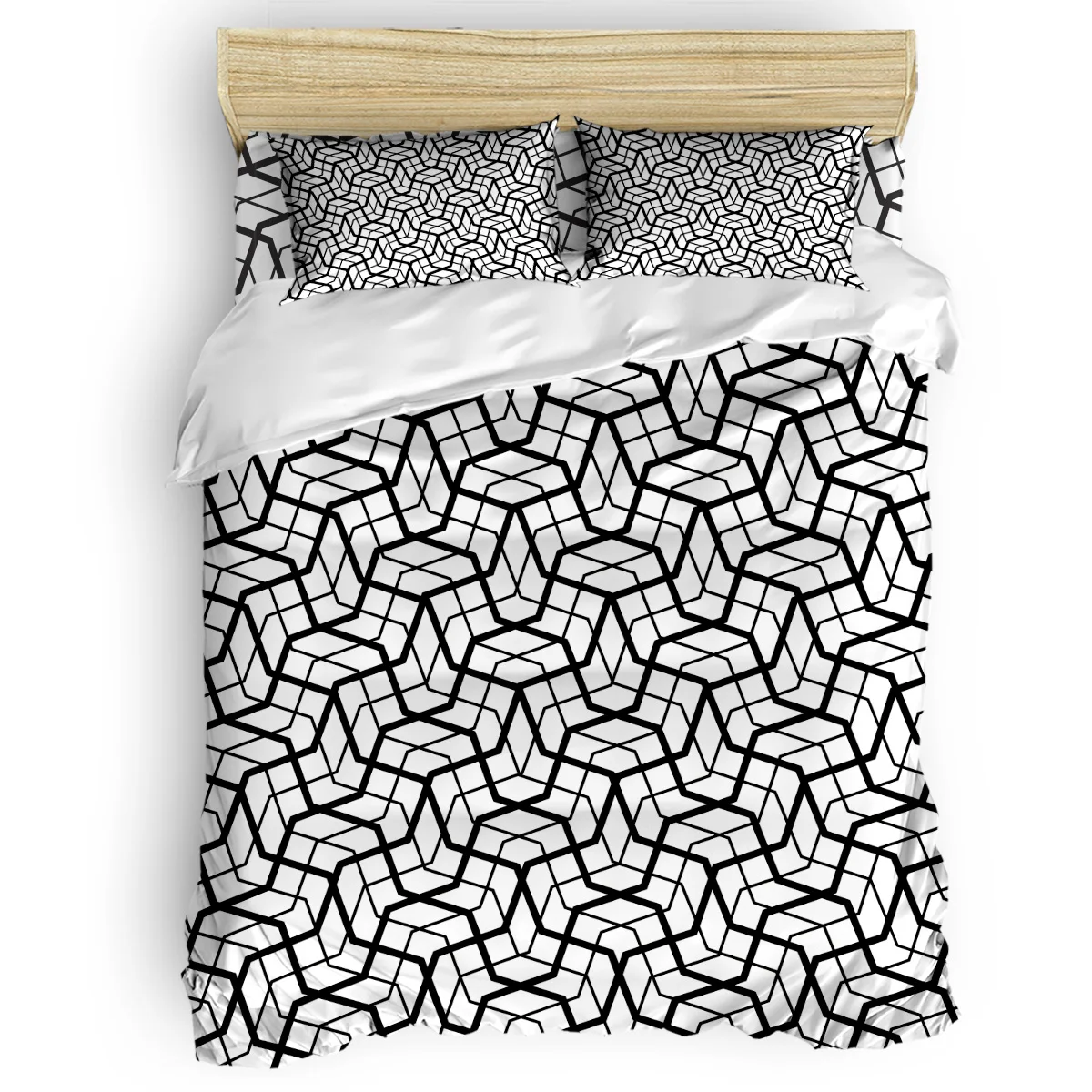 

Irregular Geometric Pattern Duvet Cover Set Vintage Floral Art Design Collection of 3/4pcs Bedding Set Bed Sheet Pillowcases