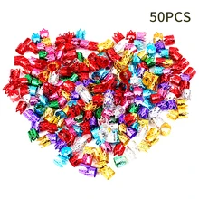 50 шт. манжеты для волос Металлические прочные стильные выдолбленные аксессуары трубчатое кольцо дредлок форма короны красочные ювелирные изделия регулируемые