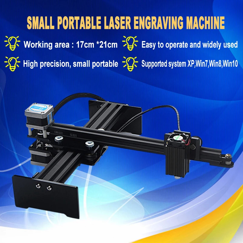 DIY CNC 1721 машина 10 Вт/15 Вт лазерная гравировальная деревянный маршрутизатор мини