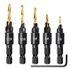 6Pcs Countersink Drill Woodworking Drill Bit Set Drilling Pilot Holes For Screw Sizes hand tool set #5 #6 #8 #10 #12 ► Photo 1/6