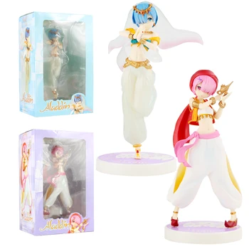 

21cm Anime Re: Life in a Different World from Zero Rem Ram Aladdin Beauty Girl Model Doll PVC Cartoon Figure Toys