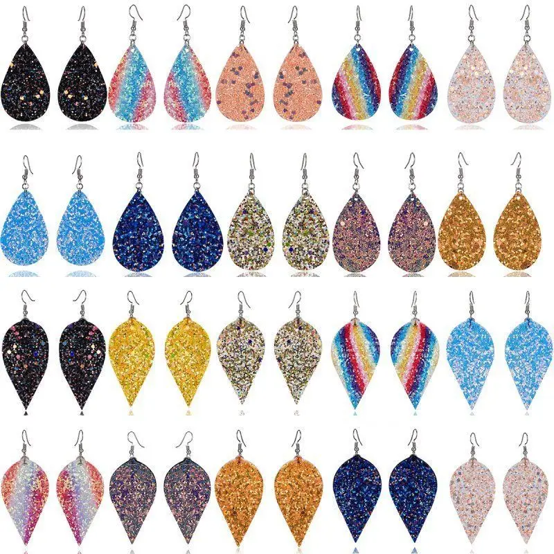 2019 Роскошные блестящие серьги с золотыми листьями для женщин модные капли