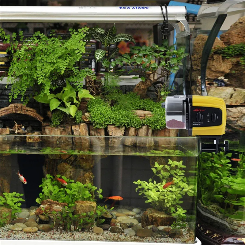 ADA автоматическая кормушка для рыб аквариумная миска для кормушка для рыб распределитель с таймером емкость Регулируемый срочный бизнес