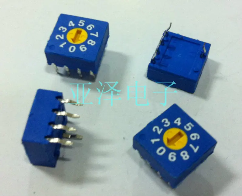 

5PCS/LOT ECE 10 bit rotary switch, 0-9 rotary dial switch, ERD410RSZ encoding switch, 4:1 pin