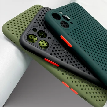 

Phone Case For iPhone 11 6 6S 7 8 Plus X XR XS Max Heat Dissipation Breathable Soft TPU For iPhone 11 Pro Max SE 2020 Case Coque