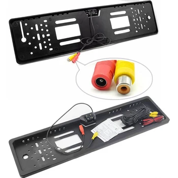 

European Car License Plate Frame Rear View Camera Waterproof 4 LEDs Night Vision Reverse Backup Parking Camera License Frames