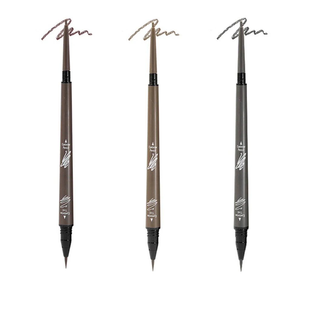 Waterproof Natural Long Lasting Dual Heads Liquid Eyebrow Paint Tattoo Pen Tint Makeup Cosmetics