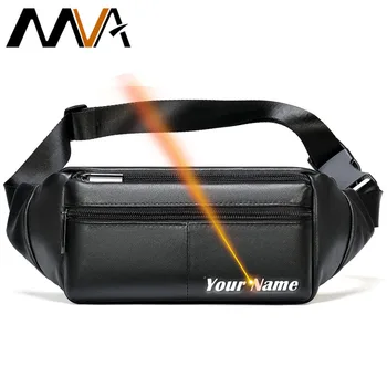 

MVA Free Engraved Belt Waist Bag Women Genuine Leather Chest Bag Woman Fashion Fanny Pack For Women Crossbody Bags Shoulder 7312