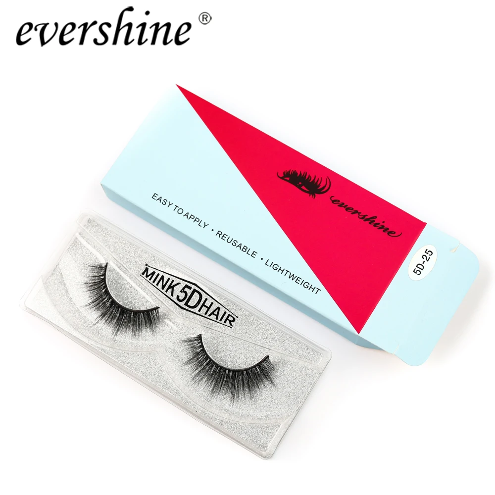 Evershine 5d-25 3D норковые ресницы GB Популярные длинные толстые 3d норковые ресницы 50 стилей UK mua розовое золото чехол объем норковые ресницы