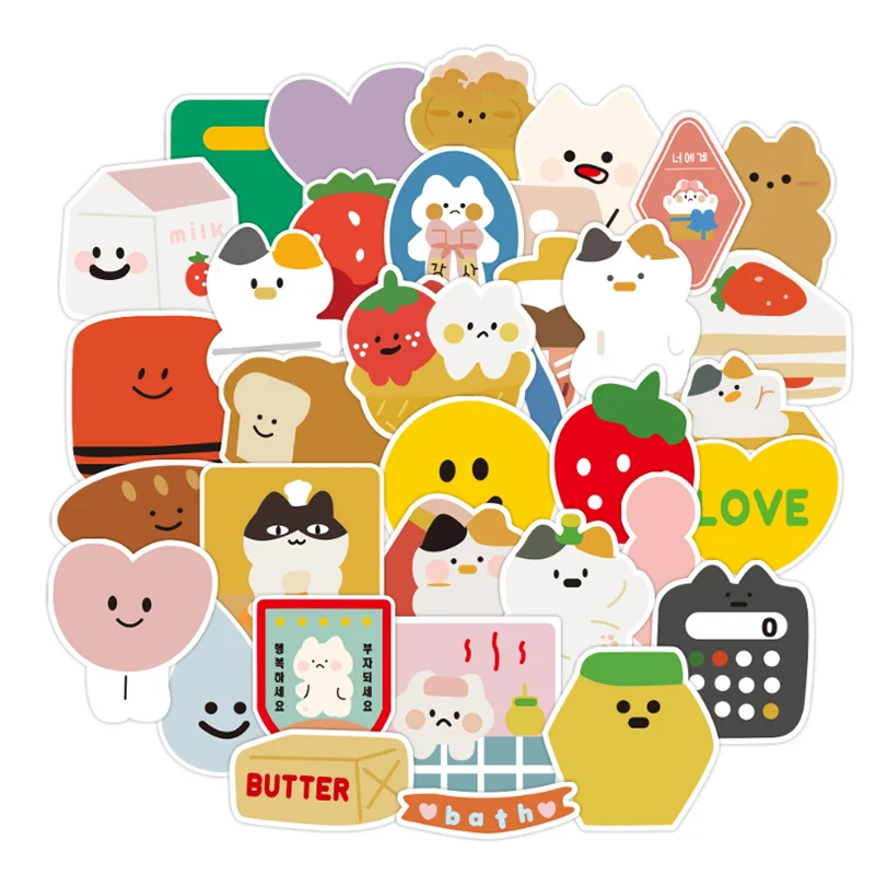 10 30 50個漫画かわいいクマウサギの手のアカウントクリエイティブ携帯電話装飾防水落書きステッカー卸売 ステッカー Aliexpress