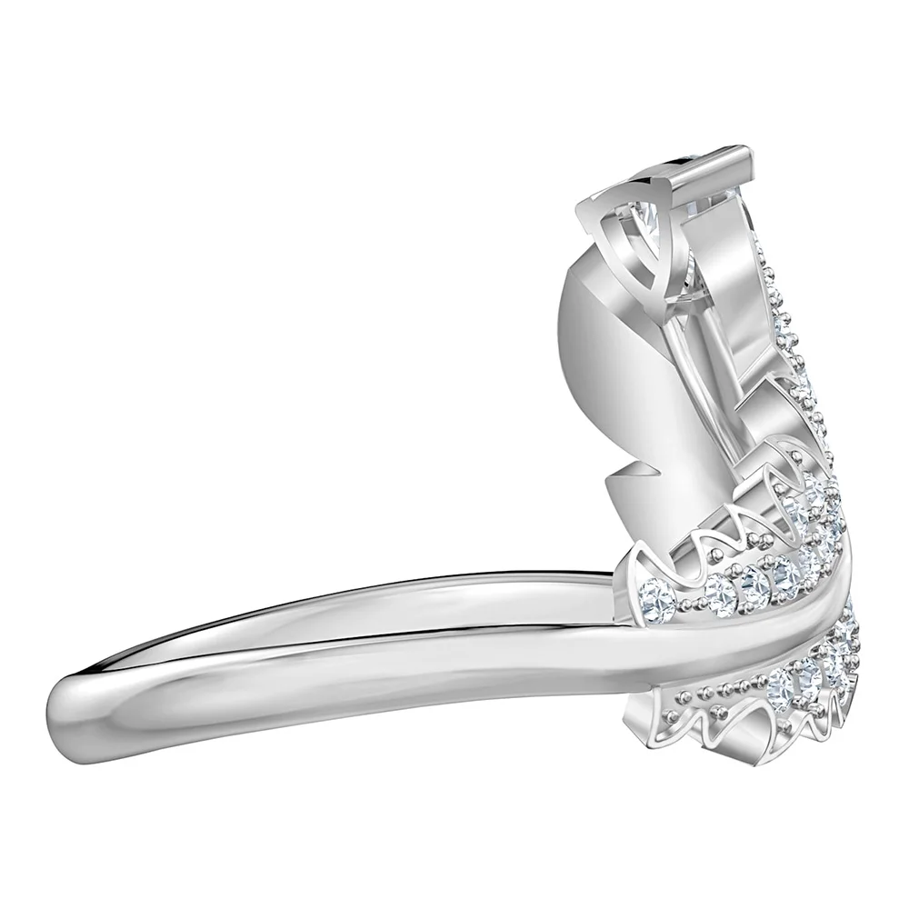 SWA [new] MULIER genuine19 модное осеннее и зимнее Новое блестящее Кристальное серебряное перьевое кольцо 5482913/5515029 подарок подруге