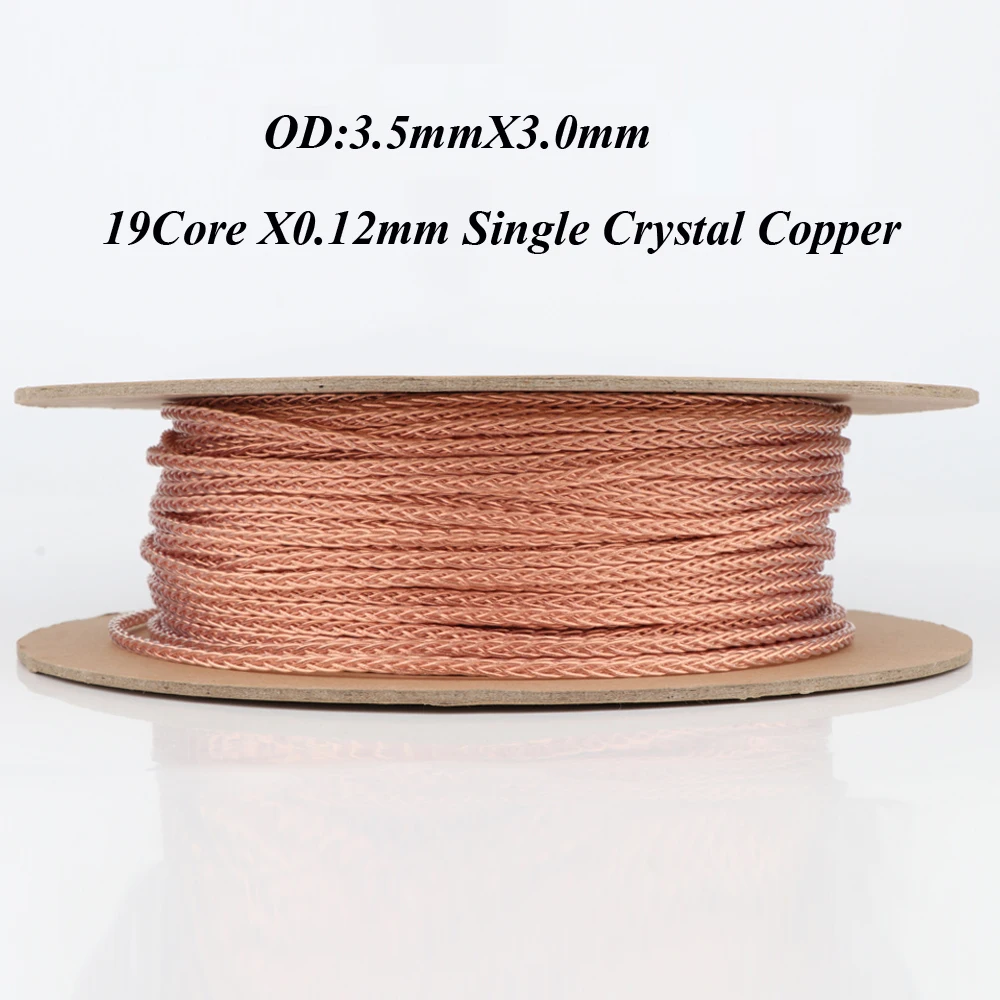 Hi end 8 Core 6N single crystal copper headphone upgrade Audio DIY upgrade wire earphone cable hifi audio video Earphone wire