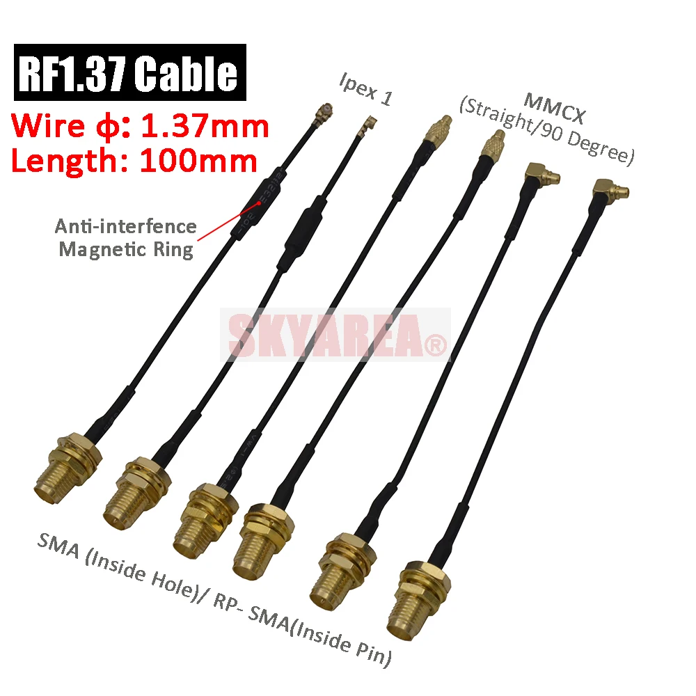 10 см RF1.37 кабель Ipex 1 /MMCX к SMA/RP SMA отрезок антенны для PandaRC TBS VTX радиоуправляемых