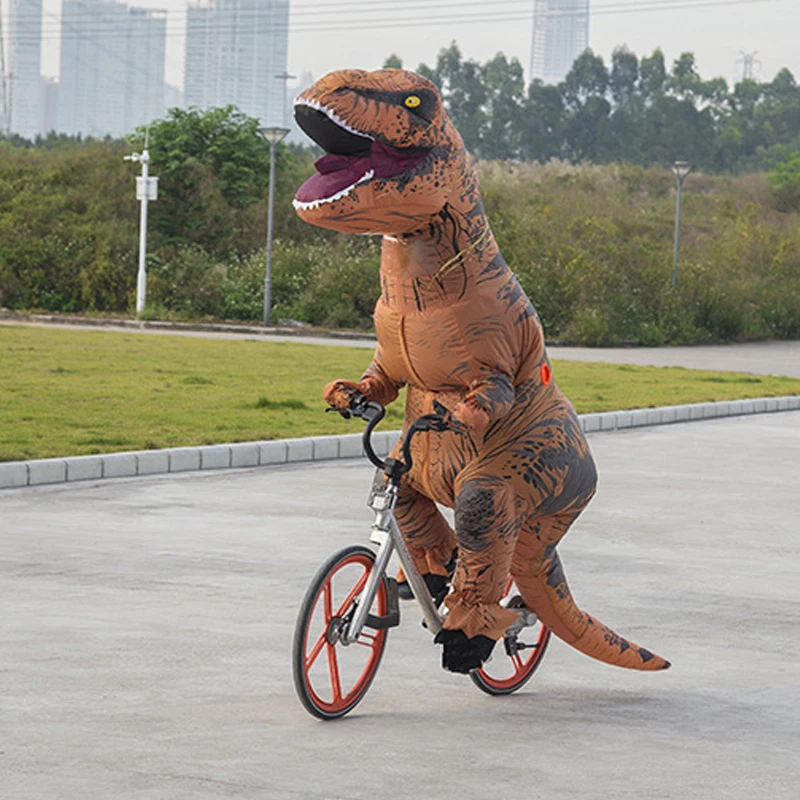 T-rex динозавр надувной костюм талисман костюм Deguisement Хэллоуин Pour Animaux Косплей динозавр
