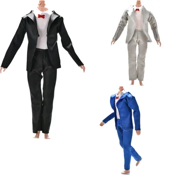 

Newest 3 Pcs/set Handmade Doll Clothes Accessories For Doll Ken Bride Suit With White Shirt For Boy Firend