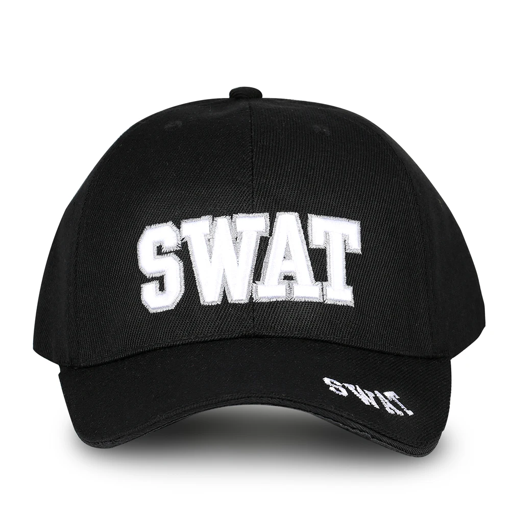 Буквы вышивка шляпы SWAT черные женские мужские бейсболки k Pop Gorros Мягкий регулируемый головной убор кости Casquette унисекс солнцезащитная Кепка
