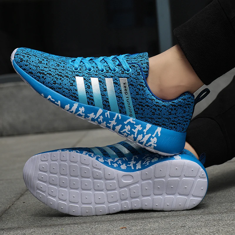 AODLEE/Повседневная обувь; мужские кроссовки; светильник Flyknit; Мужская обувь; Повседневная дышащая мужская повседневная обувь для бега размера плюс 47; zapatos hombre