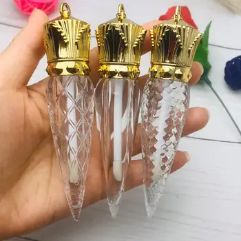 

10/50pcs 5ml Empty Lip Gloss Tubes Radish Ding Crown Lipgloss Bottle Lip glaze Packing Container DIY lip balm Queen shape