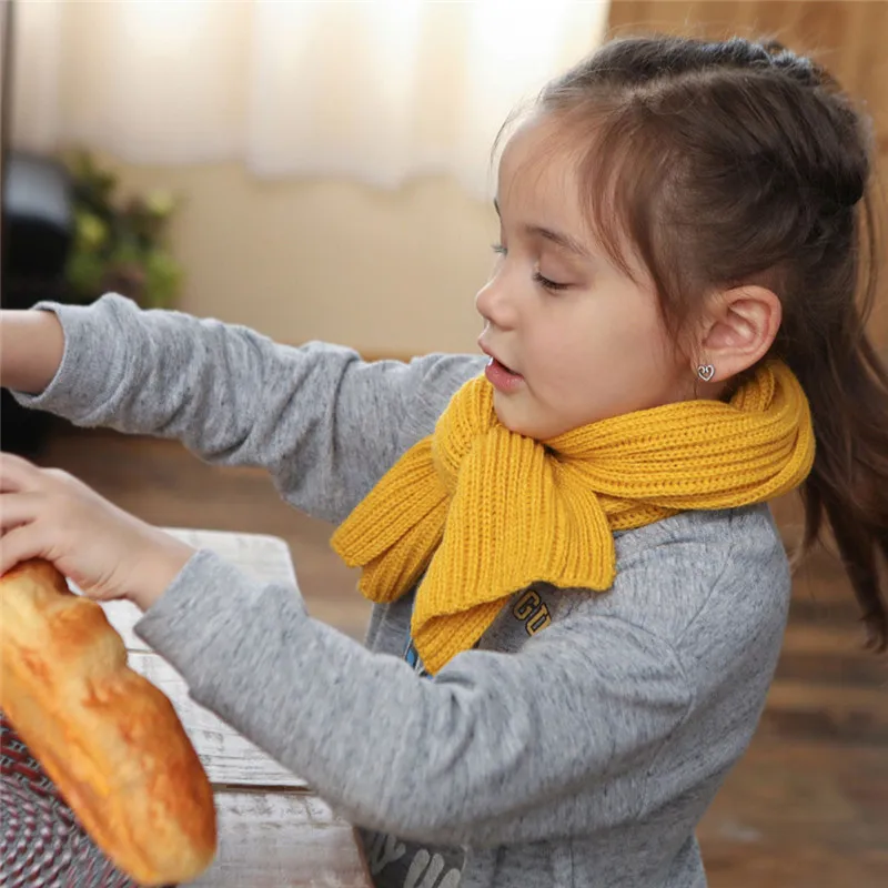 baby scarf Cute Boys Girls Baby Kid Fashion Knitted Scarf Autumn Winter Warm Solid Scarf #4S12 (27)