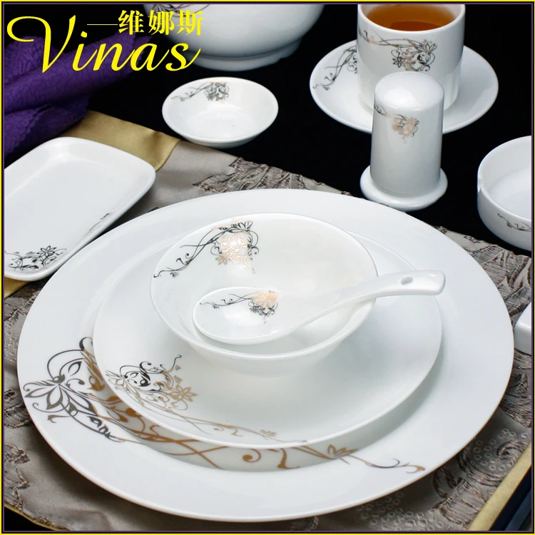 

European Plate Set High Quality Ceramic Dishes Dessert Steak Bread Dinner Plates Sets Dish Kitchen Decor High-end Origin