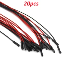 20 stücke DIY Montage Elektronische Experiment Circuit Power Anschluss Kabel 1P Buchse auf Buchse Stecker DuPont Linie Terminal Stecker 2,54 m