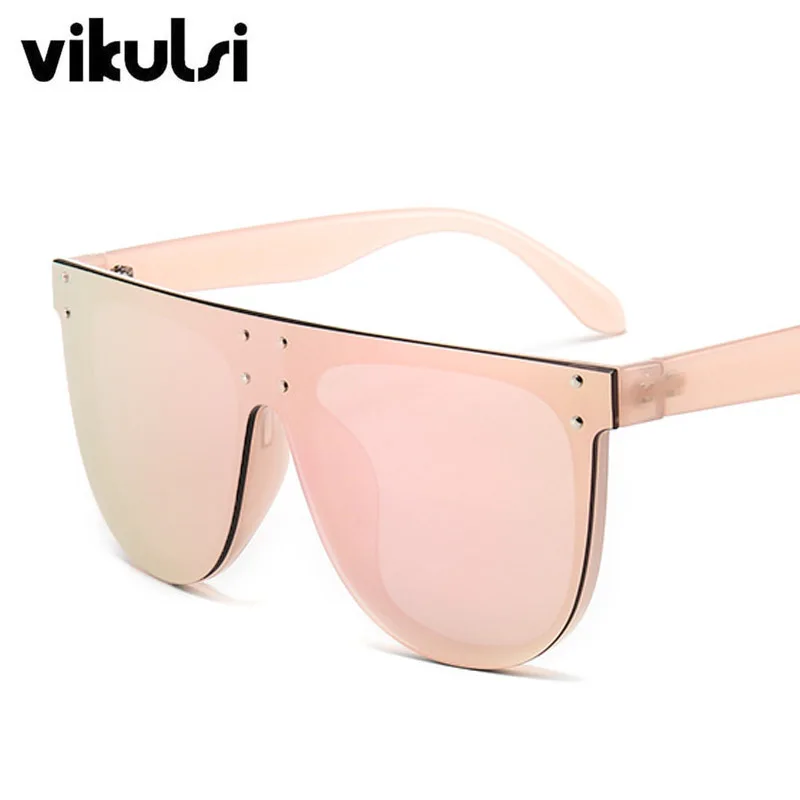 Модные уникальные заклепки Квадратные Солнцезащитные очки для женщин мужские брендовые дизайнерские плоские Топы негабаритные розовые солнцезащитные очки без оправы Солнцезащитные очки