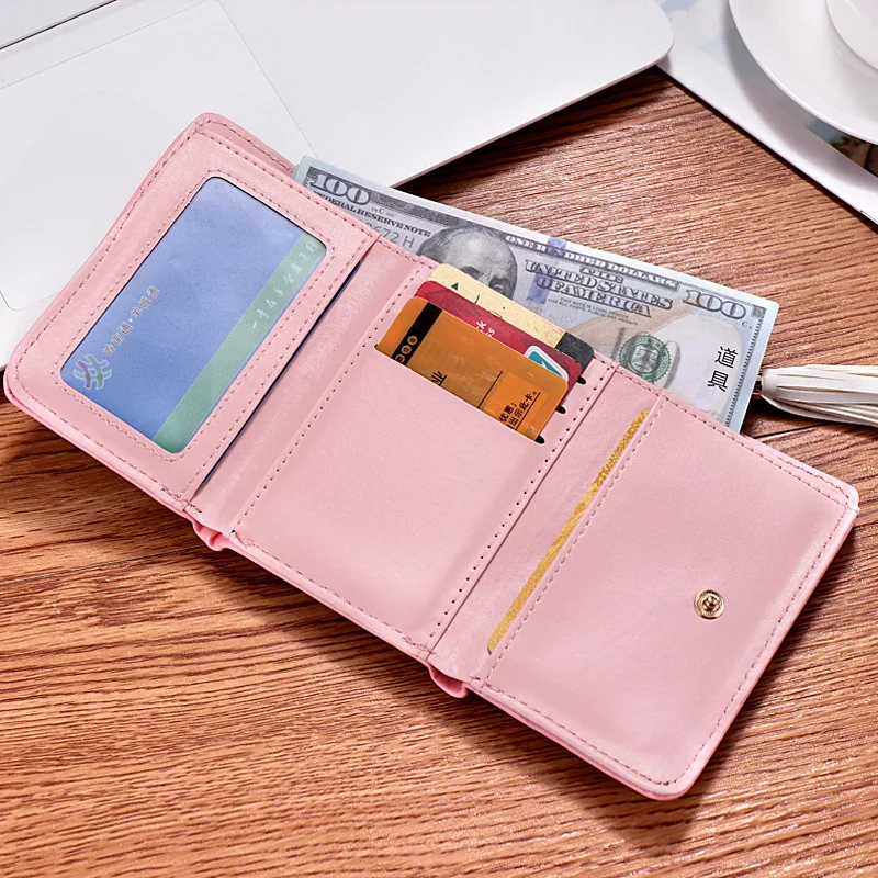 

Women's Wallet 2018 New Style Korean-style Wallet Tassels Cute Students Purse Lettered Hipster Clutch Bag