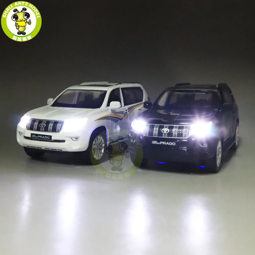 1/32 CAIPO Toyota Land Cruiser Prado литая под давлением модель автомобиля SUV игрушки для детей Детское звуковое освещение Вытяните назад Подарки